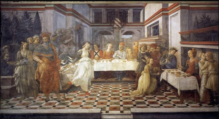 Fra Filippo Lippi, Herod's Banquet, between 1452 and 1465, Prato Cathedral, Italy
