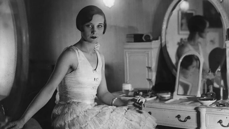 Edythe Baker in her dressing room