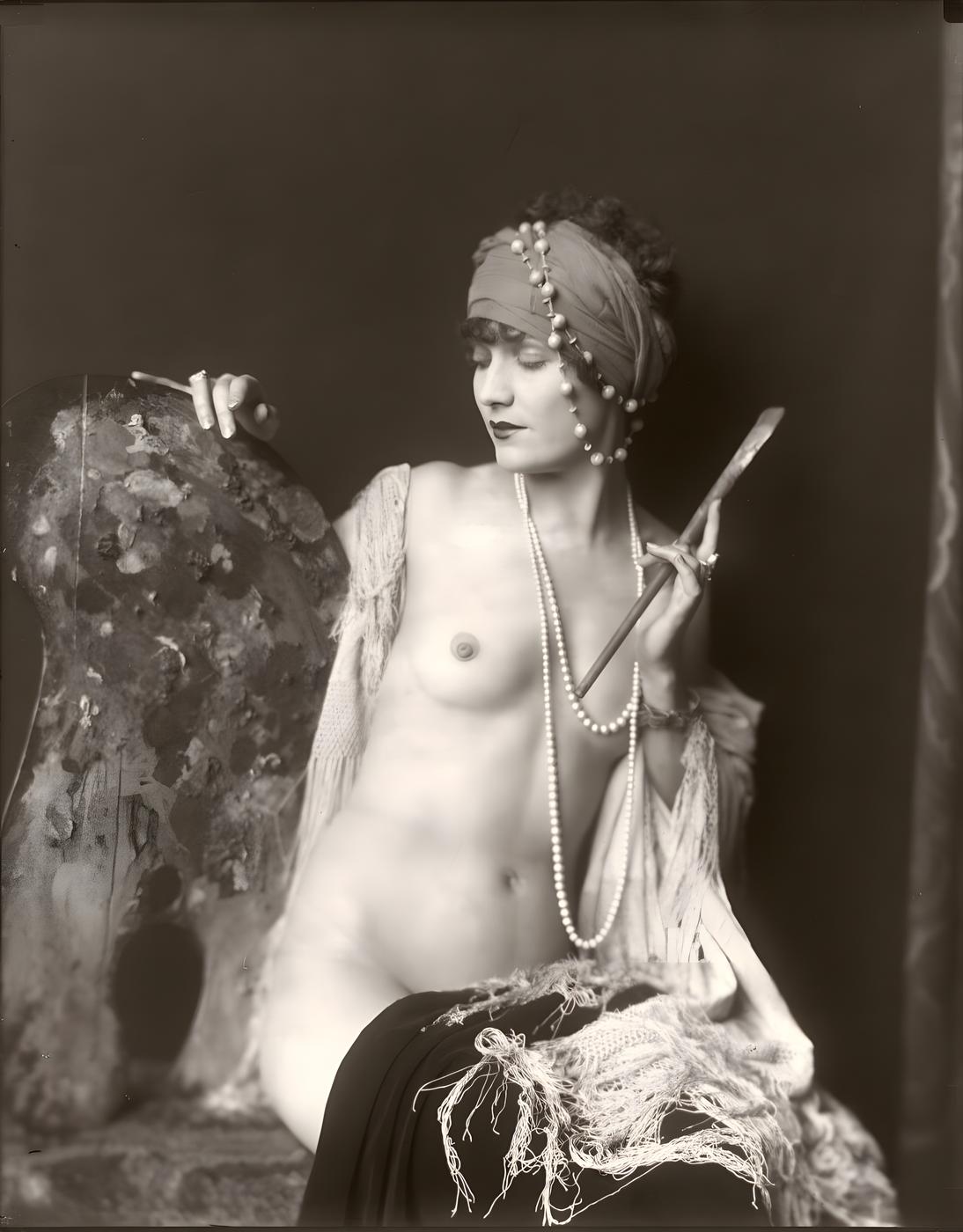 Alfred Cheney Johnston (or attributed to) nude study
