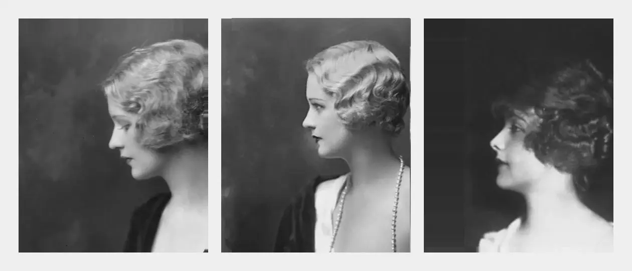 eft to right: Marie Stevens, from a past auction listing; Marie Stevens, from the Alfred Cheney Johnston estate auction; Marilyn Miller, from the holdings of Middlebury College Museum of Art.