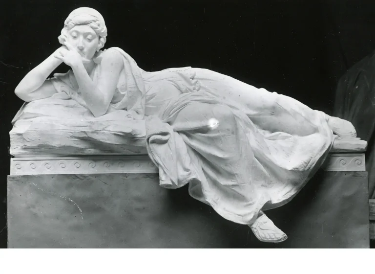 Memory (1913-1914) by Augustus Lukeman, Ida & Isidor Straus Memorial, Straus Park, Manhattan, New York City, ca.1914